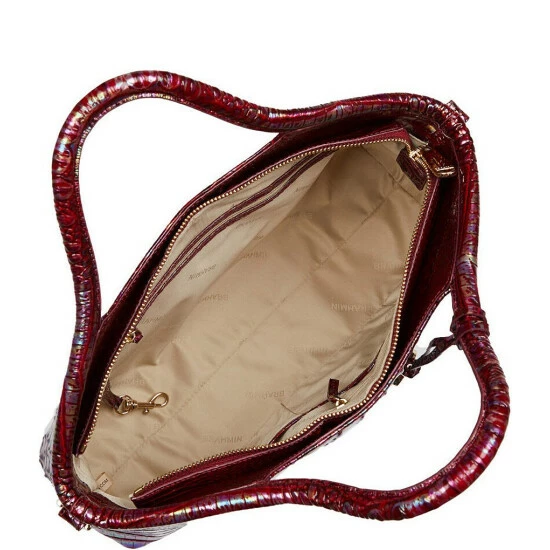 Discount ???? BRAHMIN Melbourne Collection Elaine Rolled Handle Satchel Bag Sangria ???? 5 Discount ???? BRAHMIN Melbourne Collection Elaine Rolled Handle Satchel Bag Sangria ???? - Image 3