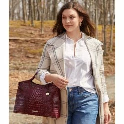 Discount ???? BRAHMIN Melbourne Collection Elaine Rolled Handle Satchel Bag Sangria ???? 13 Discount ???? BRAHMIN Melbourne Collection Elaine Rolled Handle Satchel Bag Sangria ???? -BRAHMIN Shop unnamed file 2056