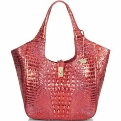 Best Sale ✔️ BRAHMIN Melbourne Collection Carla Tote Bag Red Dragon ????