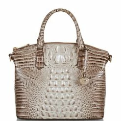 Best deal ???? BRAHMIN Melbourne Collection Duxbury Satchel Bag Alabaster ⭐