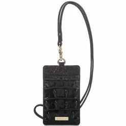 Wholesale ???? BRAHMIN Melbourne Collection Sawyer Crocodile-Embossed Lanyard Pecan ????