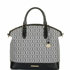 Brand new ✨ BRAHMIN Harborlight Collection Large Duxbury Signature Logo Satchel Bag Black ????