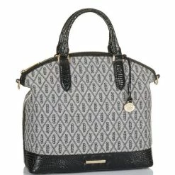 Brand new ✨ BRAHMIN Harborlight Collection Large Duxbury Signature Logo Satchel Bag Black ???? -BRAHMIN Shop unnamed file 2218