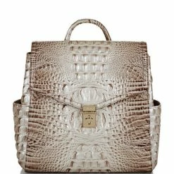 Best Pirce ⌛ BRAHMIN Melbourne Collection Liz ???? Backpack Alabaster ????