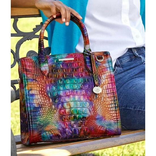 Hot Sale ???? BRAHMIN Melbourne Collection Caroline Fallstruck Satchel Bag ???? 7 Hot Sale ???? BRAHMIN Melbourne Collection Caroline Fallstruck Satchel Bag ???? - Image 5