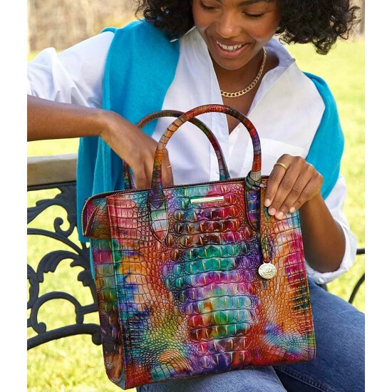 Hot Sale ???? BRAHMIN Melbourne Collection Caroline Fallstruck Satchel Bag ???? 8 Hot Sale ???? BRAHMIN Melbourne Collection Caroline Fallstruck Satchel Bag ???? - Image 6