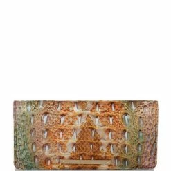 Deals ???? BRAHMIN Ombre Melbourne Collection Adelle Bifold Wallet Truffle Python ????