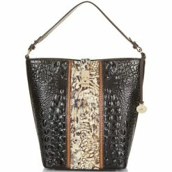 Deals ???? BRAHMIN Goldspur Collection Shira Bucket Bag Cocoa ⌛