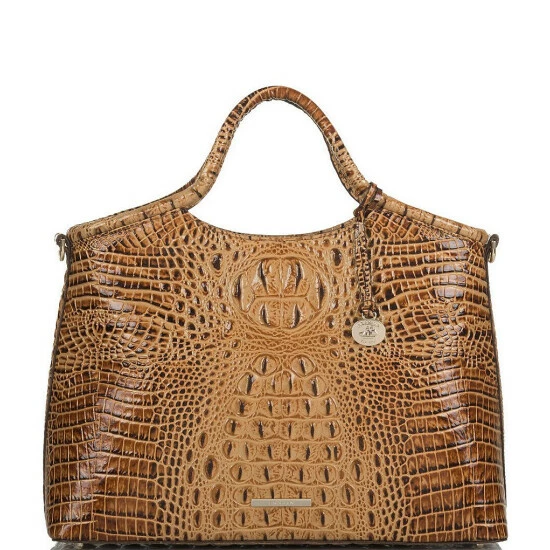 Best Sale ???? BRAHMIN Melbourne Collection Carla Crocodile-Embossed Leather Tote Bag Toasted ???? 3 Best Sale ???? BRAHMIN Melbourne Collection Carla Crocodile-Embossed Leather Tote Bag Toasted ????