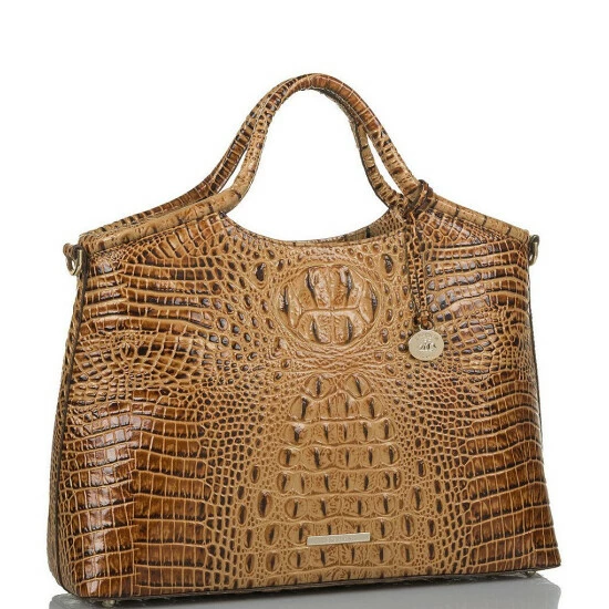 Best Sale ???? BRAHMIN Melbourne Collection Carla Crocodile-Embossed Leather Tote Bag Toasted ???? 6 Best Sale ???? BRAHMIN Melbourne Collection Carla Crocodile-Embossed Leather Tote Bag Toasted ???? - Image 4