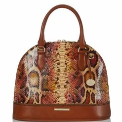 Budget ???? BRAHMIN Bridgeport Collection Georgina Top Zip Dome Satchel Bag Multi ????