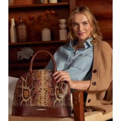 Budget ???? BRAHMIN Bridgeport Collection Georgina Top Zip Dome Satchel Bag Multi ???? -BRAHMIN Shop unnamed file 2433