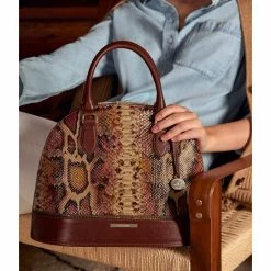 Budget ???? BRAHMIN Bridgeport Collection Georgina Top Zip Dome Satchel Bag Multi ???? -BRAHMIN Shop unnamed file 2434