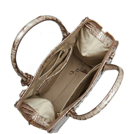 Top 10 ???? BRAHMIN Melbourne Collection Caroline Satchel Bag Alabaster ❤️ 5 Top 10 ???? BRAHMIN Melbourne Collection Caroline Satchel Bag Alabaster ❤️ - Image 3