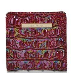 Outlet ???? BRAHMIN Melbourne Collection Jane Mini Snap Bifold Wallet Sangria ⭐