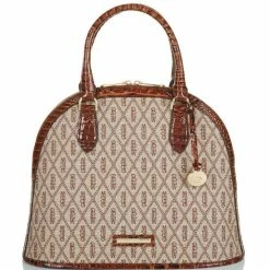 Top 10 ✨ BRAHMIN Harborlight Collection Georgina Top Zip Signature Logo Dome Satchel Bag Black ❤️ -BRAHMIN Shop unnamed file 2494