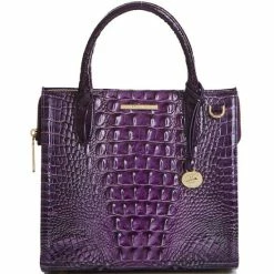 Cheap ???? BRAHMIN Ombre Melbourne Collection Small Caroline Satchel Bag Ultraviolet ????