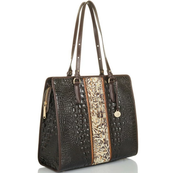 Hot Sale ???? BRAHMIN Goldspur Collection Tia Tote Bag Cocoa ???? 6 Hot Sale ???? BRAHMIN Goldspur Collection Tia Tote Bag Cocoa ???? - Image 4