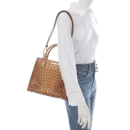 Promo ???? BRAHMIN Melbourne Collection Small Caroline Satchel Bag Toasted ???? 6 Promo ???? BRAHMIN Melbourne Collection Small Caroline Satchel Bag Toasted ???? - Image 4