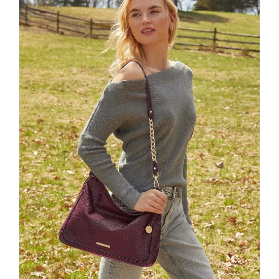 Hot Sale ???? BRAHMIN Everdeen Collection Heather Shoulder Bag Sangria ⌛ 7 Hot Sale ???? BRAHMIN Everdeen Collection Heather Shoulder Bag Sangria ⌛ - Image 5