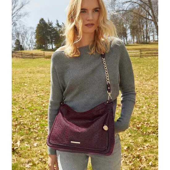Hot Sale ???? BRAHMIN Everdeen Collection Heather Shoulder Bag Sangria ⌛ 8 Hot Sale ???? BRAHMIN Everdeen Collection Heather Shoulder Bag Sangria ⌛ - Image 6