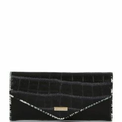 Buy ???? BRAHMIN Stonington Collection Veronica Trifold Wallet Black ????