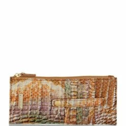 Best Pirce ⭐ BRAHMIN Ombre Melbourne Collection Credit Card Wallet Truffle Python ????