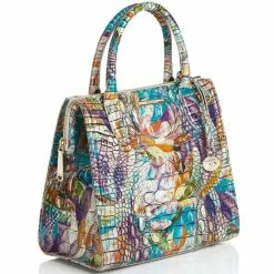 Flash Sale ???? BRAHMIN Melbourne Collection Small Caroline Crocodile-Embossed Leather Satchel Bag Flourish ???? -BRAHMIN Shop unnamed file 2712