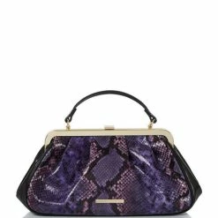 Hot Sale ???? BRAHMIN Melbourne Collection Emmett Frame Crossbody Bag Purple Potion ????