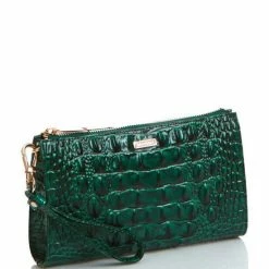 Cheap ???? BRAHMIN Melbourne Collection Daisy Wristlet Wallet Emerald ❤️ -BRAHMIN Shop unnamed file 279