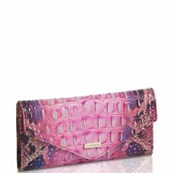 Cheapest ???? BRAHMIN Ombre Melbourne Collection Veronica Snake Print Leather Trifold Wallet Pink Cobra ???? -BRAHMIN Shop unnamed file 287