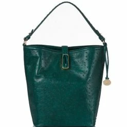 Promo ⭐ BRAHMIN Greenvale Collection Shira Bucket Shoulder Bag Emerald ????