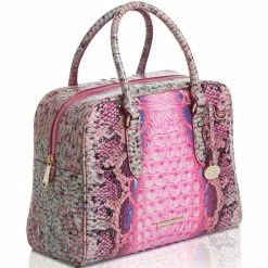 Wholesale ???? BRAHMIN Ombre Melbourne Collection Marissa Snake Print Leather Satchel Bag Pink Cobra ???? -BRAHMIN Shop unnamed file 327