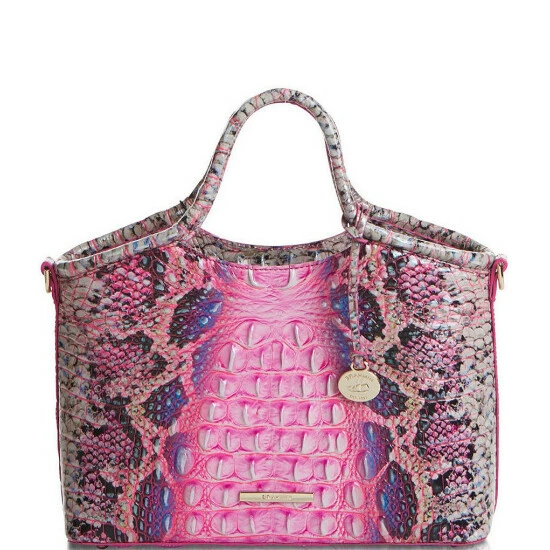 Coupon ???? BRAHMIN Ombre Melbourne Collection Small Elaine Snake Print Leather Satchel Bag Pink Cobra ???? 3 Coupon ???? BRAHMIN Ombre Melbourne Collection Small Elaine Snake Print Leather Satchel Bag Pink Cobra ????