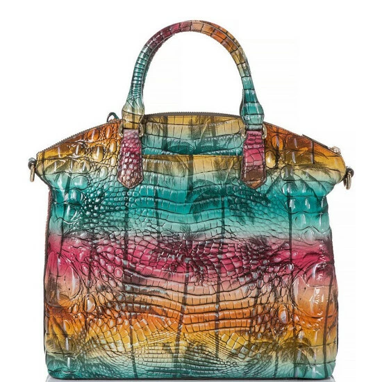 Outlet ???? BRAHMIN Melbourne Collection Large Tropical Duxbury Satchel Bag Luau ???? 4 Outlet ???? BRAHMIN Melbourne Collection Large Tropical Duxbury Satchel Bag Luau ???? - Image 2