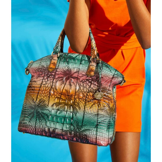 Outlet ???? BRAHMIN Melbourne Collection Large Tropical Duxbury Satchel Bag Luau ???? 7 Outlet ???? BRAHMIN Melbourne Collection Large Tropical Duxbury Satchel Bag Luau ???? - Image 5