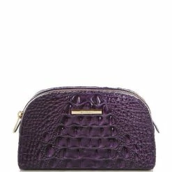 Cheapest ✔️ BRAHMIN Ombre Melbourne Collection Dany Makeup Case Ultraviolet ✔️
