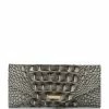 Best deal ⌛ BRAHMIN Melbourne Collection Crocodile-Embossed Leather Veronica Envelope Wallet Steel ???? -BRAHMIN Shop unnamed file 417