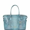 Cheapest ???? BRAHMIN Melbourne Collection Duxbury Crocodile-Embossed Leather Weekender Bag Arctic Blue ???? -BRAHMIN Shop unnamed file 421