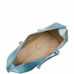 Cheapest ???? BRAHMIN Melbourne Collection Duxbury Crocodile-Embossed Leather Weekender Bag Arctic Blue ???? -BRAHMIN Shop unnamed file 423
