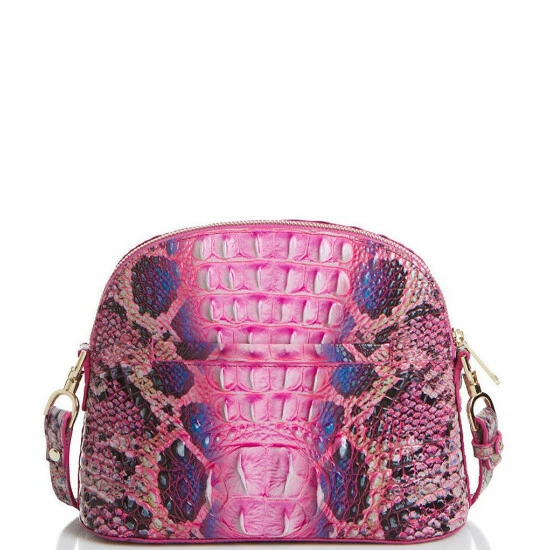 Promo ???? BRAHMIN Ombre Melbourne Collection Small Georgina Snake Print Leather Crossbody Bag Pink Cobra ???? 4 Promo ???? BRAHMIN Ombre Melbourne Collection Small Georgina Snake Print Leather Crossbody Bag Pink Cobra ???? - Image 2