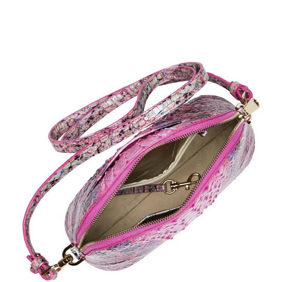 Promo ???? BRAHMIN Ombre Melbourne Collection Small Georgina Snake Print Leather Crossbody Bag Pink Cobra ???? 5 Promo ???? BRAHMIN Ombre Melbourne Collection Small Georgina Snake Print Leather Crossbody Bag Pink Cobra ???? - Image 3