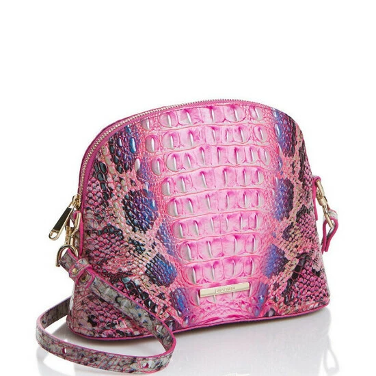 Promo ???? BRAHMIN Ombre Melbourne Collection Small Georgina Snake Print Leather Crossbody Bag Pink Cobra ???? 6 Promo ???? BRAHMIN Ombre Melbourne Collection Small Georgina Snake Print Leather Crossbody Bag Pink Cobra ???? - Image 4