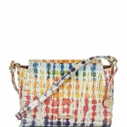 Deals ⭐ BRAHMIN Melbourne Collection Hillary Rainbow Print Crossbody Bag Celebrate ????