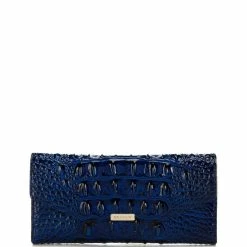 Buy ???? BRAHMIN Melbourne Collection Crocodile-Embossed Veronica Envelope Wallet Pecan ????