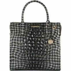Cheapest ???? BRAHMIN Ombre Melbourne Collection Caroline Satchel Bag Houndstooth ????