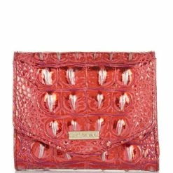 Cheap ⭐ BRAHMIN Melbourne Collection Small Veronica Trifold Wallet Red Dragon ????
