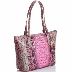 Hot Sale ???? BRAHMIN Ombre Melbourne Collection Medium Asher Snake Print Tote Bag Pink Cobra ???? -BRAHMIN Shop unnamed file 544