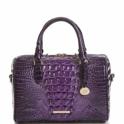Deals ???? BRAHMIN Ombre Melbourne Collection Stacey Top Zip Satchel Bag Ultraviolet ????