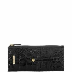 Buy ✨ BRAHMIN Melbourne Collection Leather Crocodile-Embossed Wallet Pecan ????